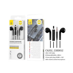 ONEPLUS EARPHONES C6202 NE WITH VOLUME CONTROL MICROPHONE 1.2M BLACK ONEPLUS EARPHONES C6202 NE WITH VOLUME CONTROL MICROPHONE 1.2M BLACK